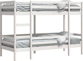 vidaXL Κουκέτα Λευκό 90 x 200 εκ. από Μασίφ Ξύλο Πεύκου