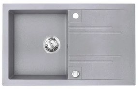 FERRO DRGM48/78GA Νεροχύτης Κουζίνας Γκρι Γρανίτης 78x48cm