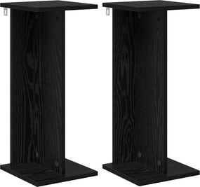 vidaXL Βάση φυτών 2 τεμ. Μαύρη Δρυς 25 x 25,5 x 60,5 εκ.