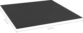 vidaXL Κάλυμμα Δαπέδου Αμμοδόχου Μαύρο 120 x 110 εκ.
