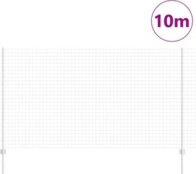 vidaXL Τεντώτο με στήριγμα Ασημί 1,4 x 10 m Ατσάλι