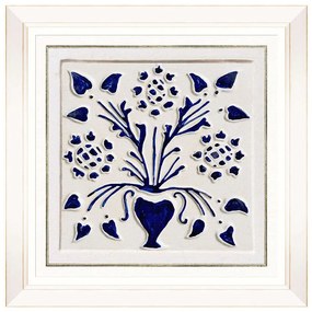 Κάδρο Folk Tiles V FA13252 50x50cm Blue MindTheGap Τετράγωνοι Ξύλο