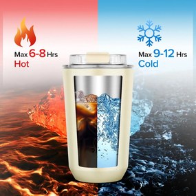 Κούπα Θερμός Ανοξείδωτο BPA Free 355ml - Άσπρο