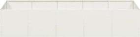 vidaXL Ζαρντινιέρα Λευκή 200x80x40 εκ. από Χάλυβα