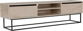 TV Stand Escape 180 -Black, Travertine Travertine Black