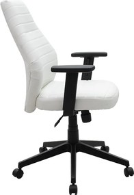 Καρέκλα γραφείου διευθυντή Benno pakoworld με pu χρώμα λευκό