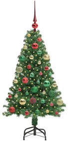 vidaXL Τεχνητό Χριστουγεννιάτικο Δέντρο με 150 LED Πράσινο 120 cm