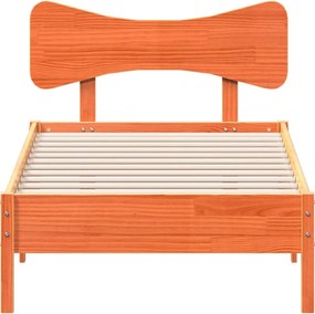 vidaXL Σκελετός Κρεβ. Χωρίς Στρώμα Καφέ Κεριού 100x200 εκ Μασίφ Πεύκο