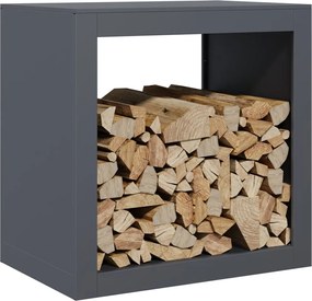 vidaXL Ράφι Καυσόξυλων Ανθρακί 60x40x60 εκ. Ατσάλινο