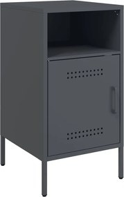 vidaXL Κομοδίνα 2 τεμ. Ανθρακί 36x39x68 εκ. από Χάλυβα