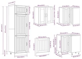 14 Piece Kitchen Cabinet Set "Lucca" Μαύρο κατασκευασμένο ξύλο - Μαύρο