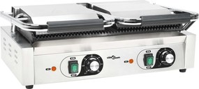 vidaXL Τοστιέρα Διπλή Ραβδωτή Panini 3600 W 57 x 30,5 x 20 εκ.