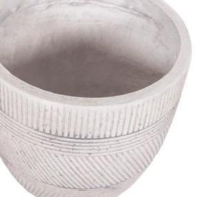 Σετ 4τεμ. Γλάστρες Στρόγγυλες GARDENER C4719 Fiberclay - Χρώμα Cement Φ44x43Υ εκ. 44x44x43 εκ.