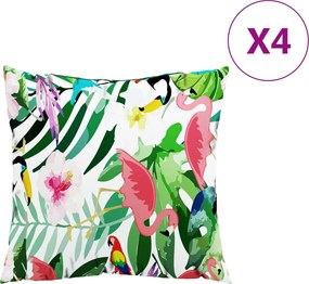 vidaXL Μαξιλάρια Διακοσμητικά 4 τεμ. Πολύχρωμο 40 x 40 εκ. Υφασμάτινα