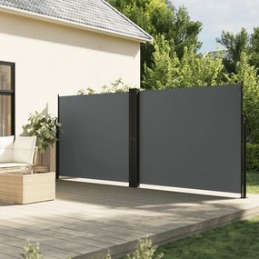 vidaXL Σκίαστρο Πλαϊνό Συρόμενο Ανθρακί 160 x 1200 εκ.