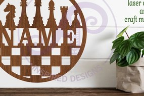 Σετ των 3 Intra απο ξύλο plywood 3mm-4mm πάχος Πρότυπο κοπής με λέιζερ σκακιστικό σύμβολο Δίασταση 6x6 cm INTRAFABR-92084514