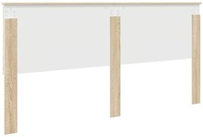vidaXL Κεφαλάρι με κεφαλάρι Δρύς Sonoma 200 cm Επεξεργασμένο ξύλο