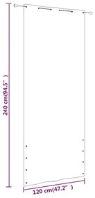 Διαχωριστικό Βεράντας Taupe 120 x 240 εκ. Ύφασμα Oxford - Μπεζ-Γκρι