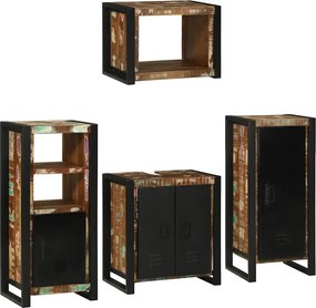 vidaXL Σετ Επίπλων Μπάνιου 4 τμχ. Πολύχρωμο 55 x 35 x 60 εκ.