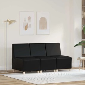 vidaXL Μοναδικός Καναπές χωρίς Χερούλια 3 pcs Μαύρο 55 x 74 x 82 εκ.