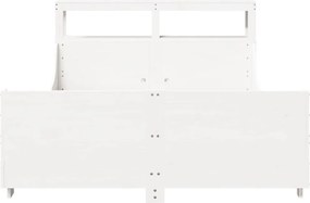 vidaXL Σκελετός Κρεβ. Χωρίς Στρώμα Λευκό 140x200 εκ Μασίφ Πεύκο