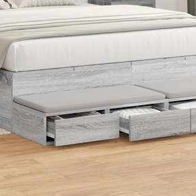 vidaXL Συρτάρια Κρεβατιού Γκρι Sonoma 135x36,5x16,5 εκ Ξύλο Μηχανής