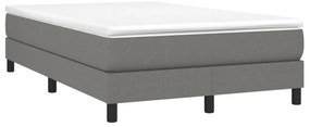 vidaXL Κρεβάτι Boxspring με Στρώμα Σκούρο Γκρι 120x190 εκ Υφασμάτινο