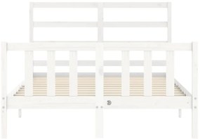 vidaXL Σκελετός Κρεβ. Χωρίς Στρώμα Λευκό 120x200 εκ Μασίφ Πεύκο