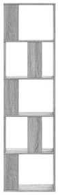 Βιβλιοθήκη 5 Επιπέδων Γκρι Sonoma 45x23,5x162,5 εκ. Επεξ. Ξύλο - Γκρι