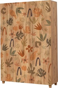 Τριφυλλη Ντουλαπα Πευκο Atlantic LEVA HEDERA LEAF 48x120x189