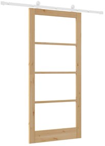 vidaXL Συρόμενη Πόρτα ORKDAL Καφέ 93 x 202 cm Ξύλο και μέταλλο