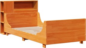 vidaXL Σκελετός Κρεβ. Χωρίς Στρώμα Καφέ Κεριού 100x200 εκ Μασίφ Πεύκο