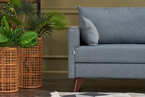 3-Seat Sofa Bella Soft Üçlü Koltuk - Blue Blue