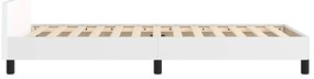 vidaXL Σκελετός Κρεβατιού με Κεφαλάρι Χωρίς Στρώμα Λευκό 90x200 εκ.