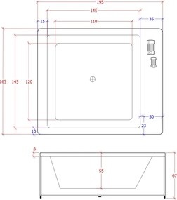 Sanitec Como 195x165 - SPA Εξωτερικου Χωρου - Anthracite-Ανθρακί