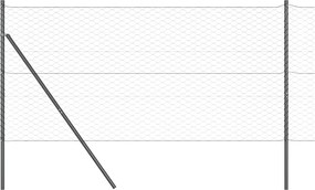 vidaXL Στύλος Περιφράξεων Γκρι 25 x 1,4 μ (50 mm πλέγμα)