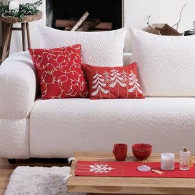 Runner Χριστουγεννιάτικο Elegant Christmas Trees Red Nef-Nef Homeware 33X150