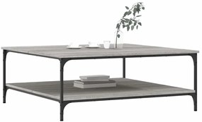 vidaXL Τραπεζάκι Σαλονιού Γκρι Sonoma 100x100x40 εκ Επεξεργασμένο Ξύλο