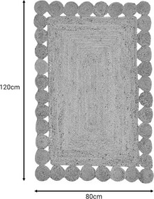 Χαλί Doze Inart μπεζ 100% γιούτα 120x80x1εκ