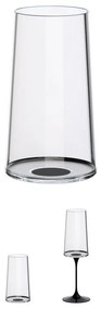 Σετ 2 κρυστάλλινων ποτηριών σαμπάνιας Trebonn SplitGlass 2025130, 320 ml, Ø7.8x12.5 cm, Modular system, Μαύρο