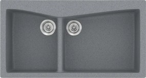 Sanitec Classic 326 (93×51) - Γρανιτένιος νεροχύτης - Metallic SILVER