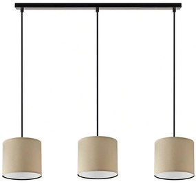 Φωτιστικό Οροφής - Ράγα Morris 0207396 55x15x70cm 3xE27 60W Brown Megapap Metal, Fabric