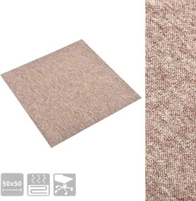 vidaXL Χαλί 20 pcs Μπεζ 50 x 50 cm 100% Πολυπροπυλένιο
