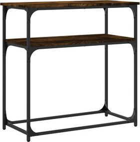 vidaXL Τραπέζι Κονσόλα Καπνιστή Δρυς 75x35,5x75 εκ. Επεξεργ. Ξύλο
