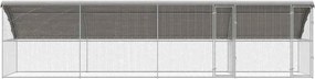 vidaXL Κλουβί για κότες 4 pcs Ασημί 800 x 200 x 200 εκ.