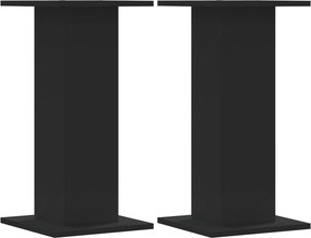 vidaXL Βάσεις Ηχείων 2 Τεμ. Μαύρες 30x30x60 εκ. Επεξ. Ξύλο