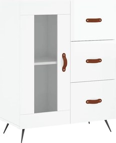 vidaXL Ντουλάπι Γυαλιστερό Λευκό 69,5x34x90 εκ. Επεξεργασμένο Ξύλο