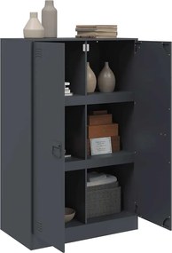 vidaXL Μπουφές Ανθρακί 67x39x107 εκ. από Ατσάλι