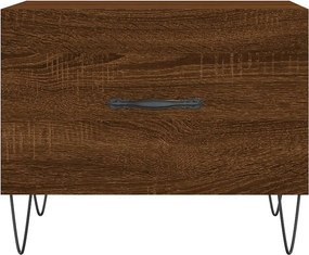 vidaXL Τραπεζάκια Σαλονιού 2 τεμ Brown Oak 50x50x40 εκ Επεξ. Ξύλο