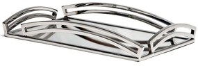 Διακοσμητικός Δίσκος Με Καθρέπτη MR17579 41x26x7cm Silver Espiel Glass